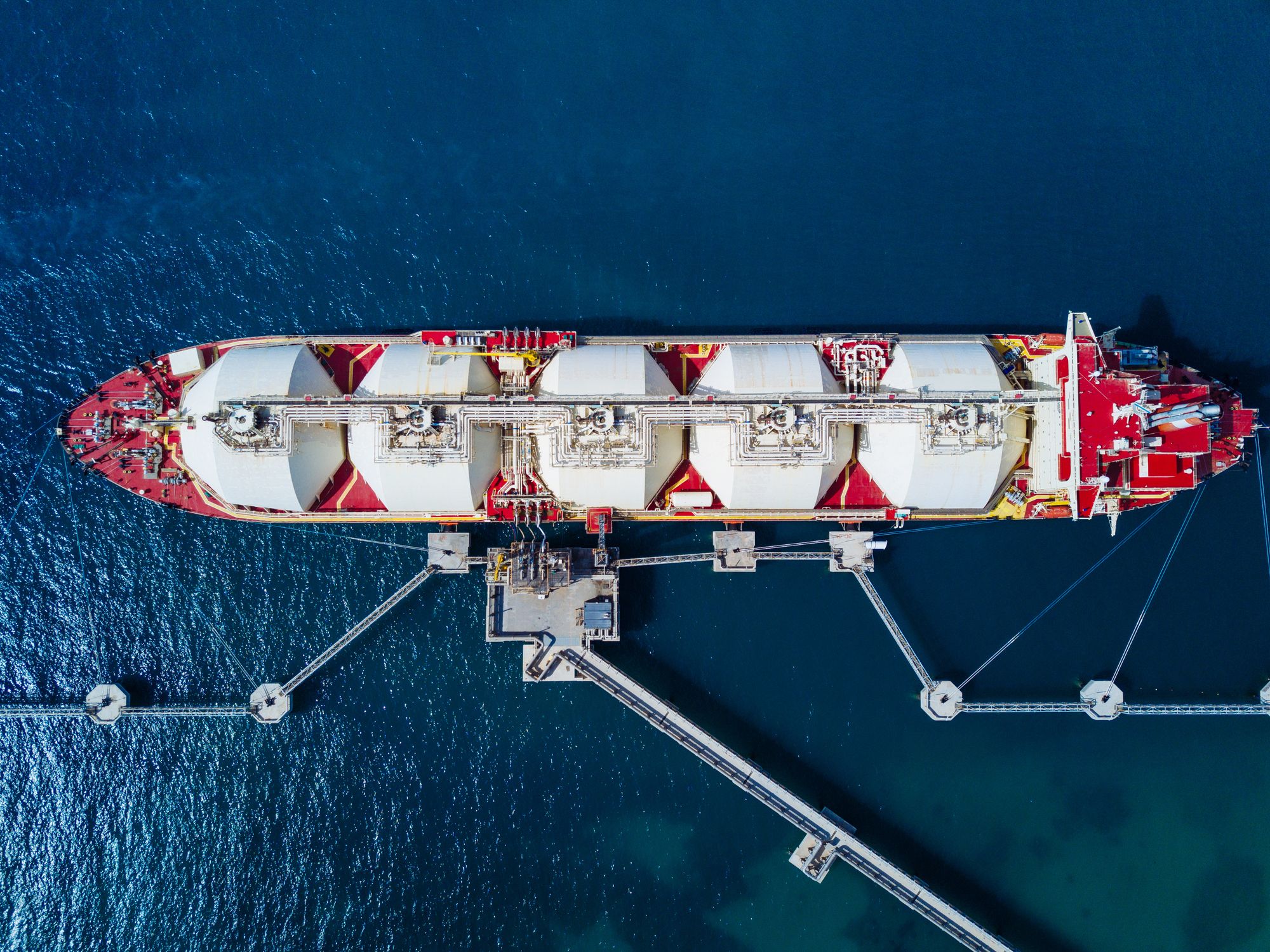 Ship transporting goods across the ocean